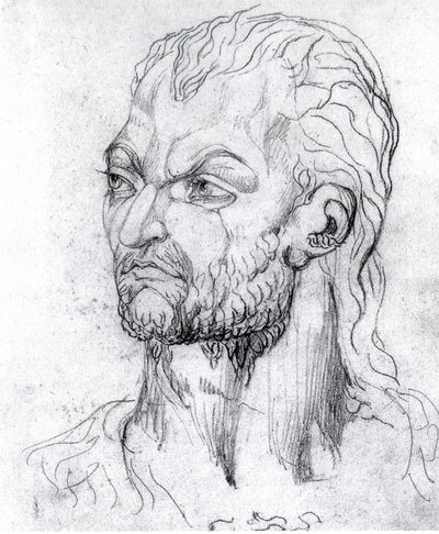 Testa visionaria di Owen Glendower da William Blake